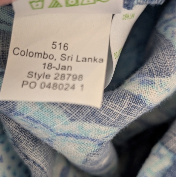 Lilly Pulitzer XS Florita Linen Pant Deep Indigo Elephants Blue White Pull On - Picture 9 of 15